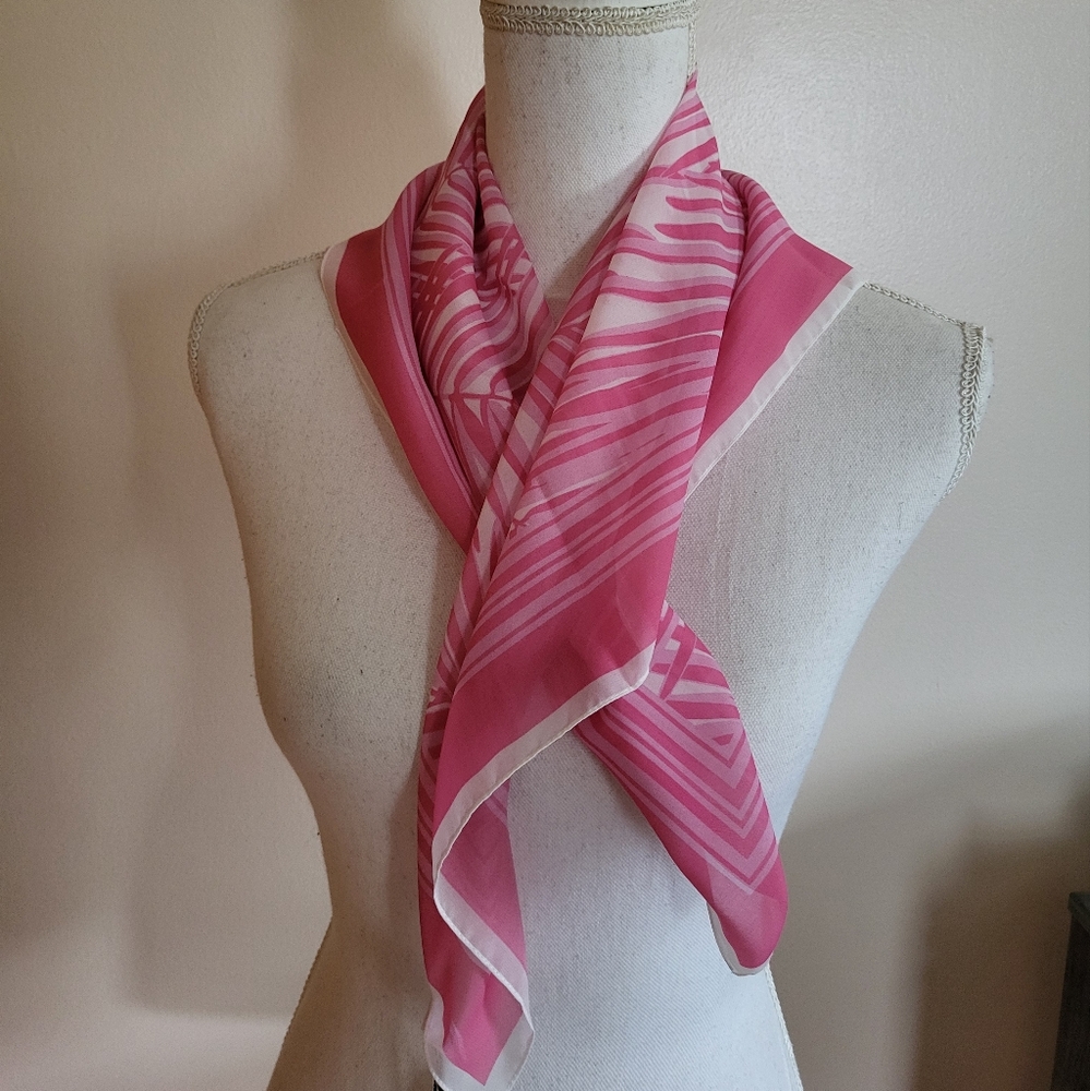 Brooks Brothers Italian Palm Print Scarf 26x26 New With Tags